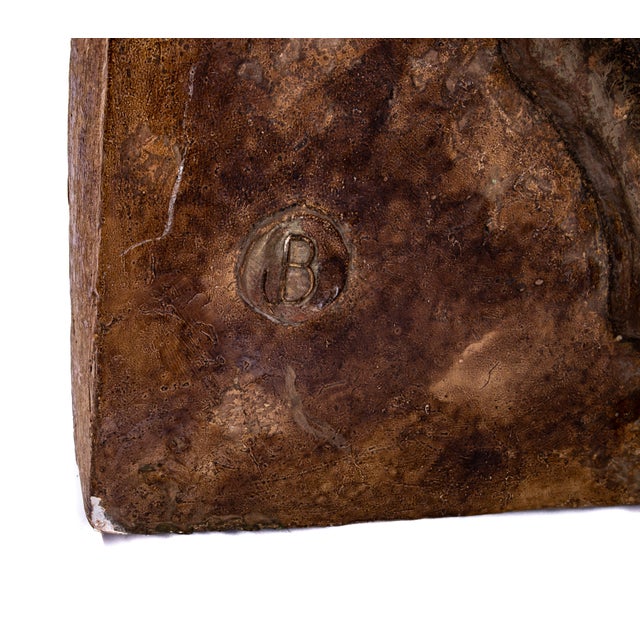 Late 20th Century Cast Plaster and Fiberglass Tang Horse and Floral Wall Sculpture For Sale - Image 4 of 13