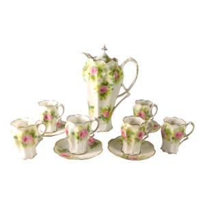 Reinhold Schlegelmilch Rs Prussia Chocolate Pot With Six Cups - Set of 11