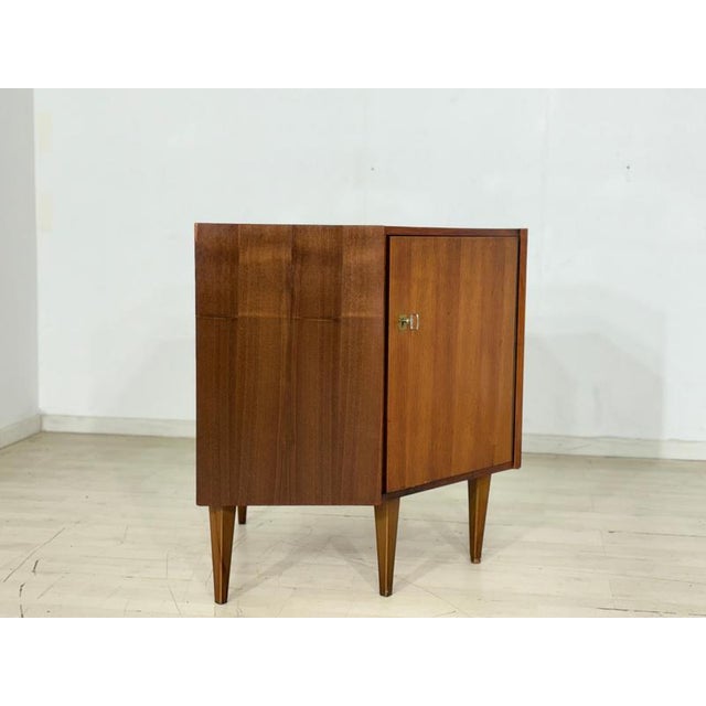 Brown Mid-Century Corner Cabinet, 1960s For Sale - Image 8 of 11