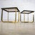 Late 20th Century Modern End or Side Tables 1 Rectangle & 1 Square W/Glass Inset Tops & Brass Plate Bases For Sale - Image 11 of 18