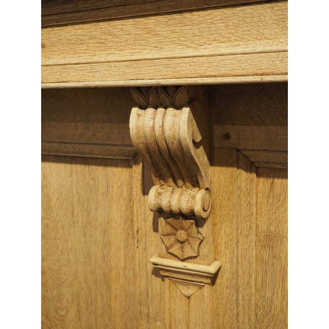 19th Century French Bleached Oak Mercerie Counter With Drawers For Sale - Image 12 of 18