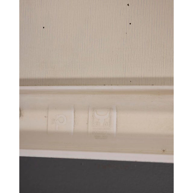 White Vintage Plastic Wall Mirror with Carrara Matte, 1970s For Sale - Image 8 of 9