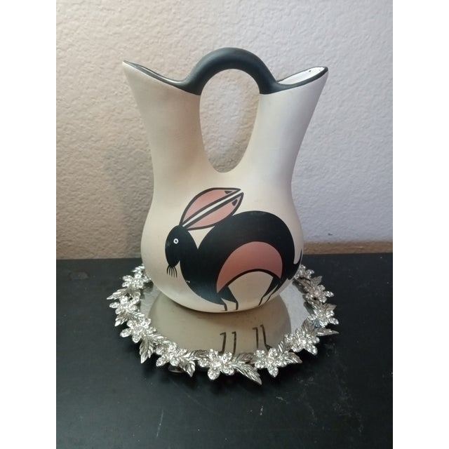 EXQUISITE Mimbres style Rabbit Kopa Pottery from Arizona 8" Wedding Vase This exquisite Mimbres style Rabbit Kopa Pottery...