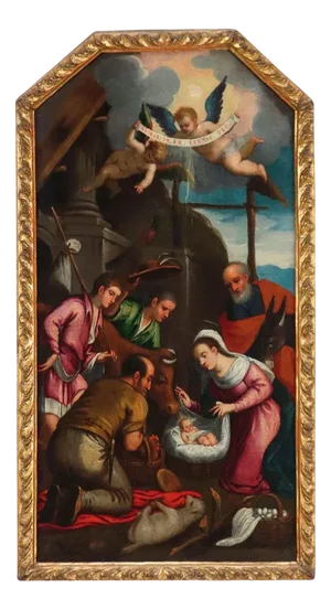 Religious Subject, Oil on Canvas, 18th Century, Framed