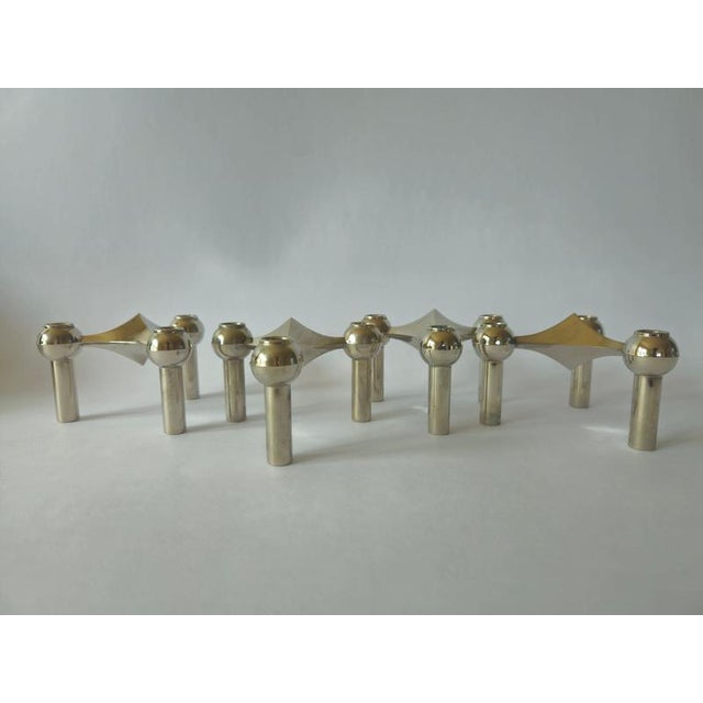 Sculptural Stackable Candleholders by Stoffi & Nagel for BMF Nagel, 1970, Set of 4 For Sale - Image 9 of 15