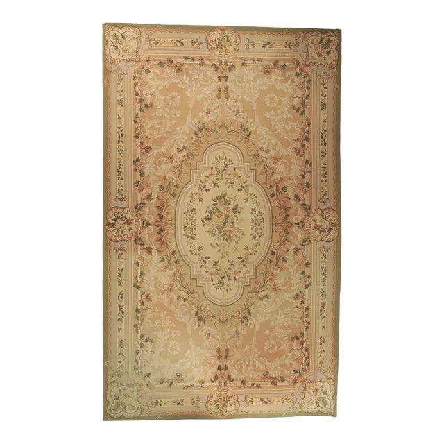 Vintage Chinese Aubusson Rug, 12'08 X 20'10 For Sale