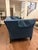 Early 21st Century Ethan Allen Shelton Deep Blue Velvet Sofa, 87” For Sale - Image 5 of 6