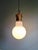 Metal Large Mid-Century Bulbous Pendant Light in White Opaline with Brass Mount, 1940s For Sale - Image 7 of 13