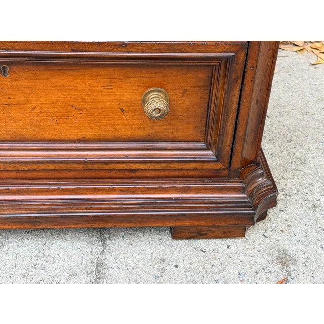 3 Drawer Burled Walnut Bachelors Chest With Inlay For Sale - Image 9 of 11