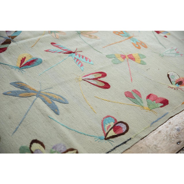 Ivory New Pakistani Mixed Weave Pictorial Kilim Design Rug - 8'2" X 9'3" For Sale - Image 8 of 12