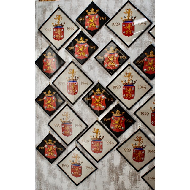 Red Large Vintage College Parchment, 1944 For Sale - Image 8 of 11