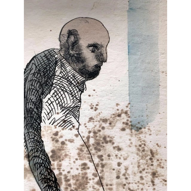 Paper Framed Work on Paper by Jose Luis Cuevas - Pair For Sale - Image 7 of 13