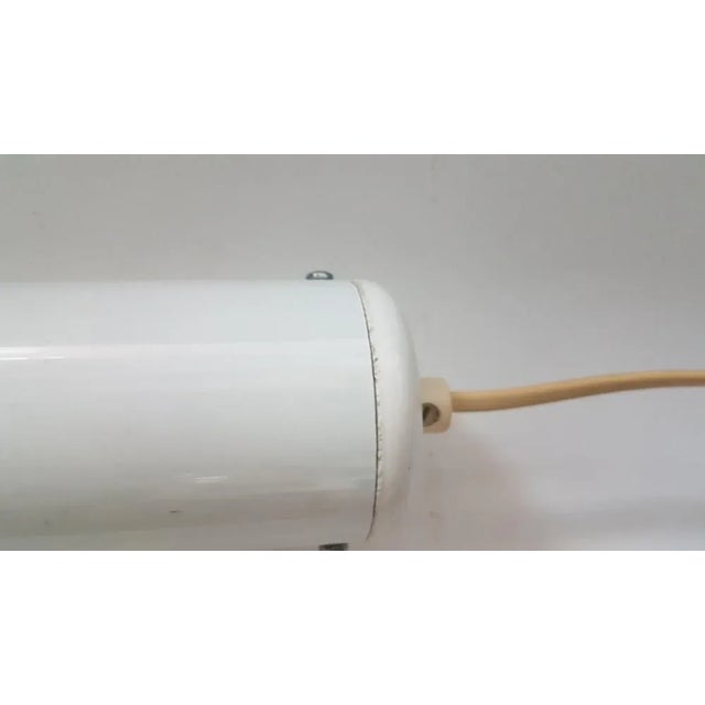 Metal Vintage White Plastic & Perforated Metal Sconce, 1980s For Sale - Image 7 of 8