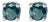 .925 Sterling Silver 0.15 Cttw Round Brilliant-Cut Blue Diamond Classic 4-Prong Stud Earrings (Fancy Color-Enhanced, I2-I3 Clarity) For Sale