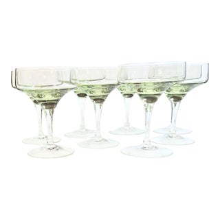 Vintage Citron Champagne Coupes- Set of 8 For Sale