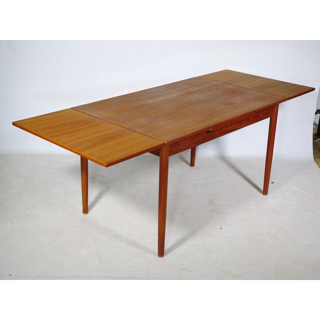 Mid-Century Extendable Teak Dining Table, 1960s For Sale - Image 9 of 12