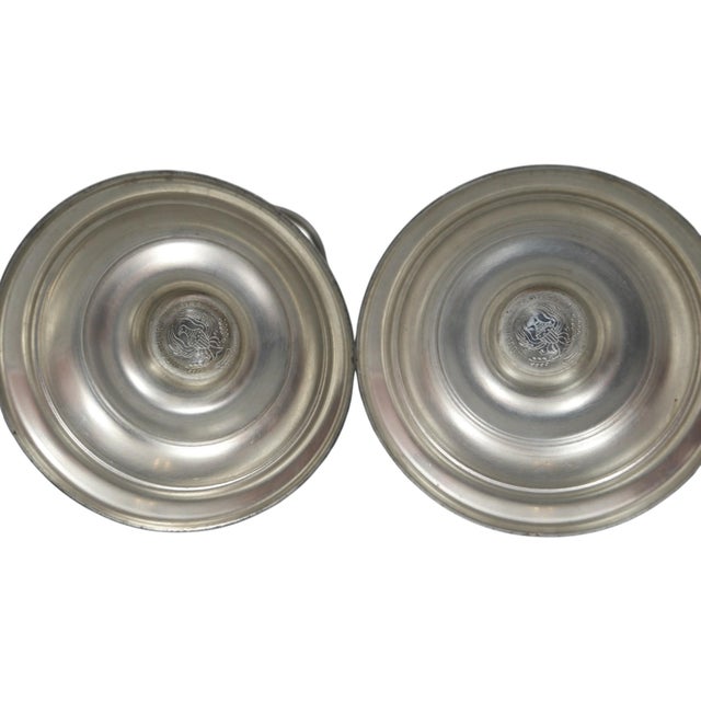 Woodbury Pewterers Candlestick Holders, a Pair For Sale - Image 4 of 4