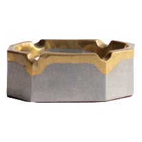 Vintage Square Brass Ashtray by David Marshall, 1980s For Sale