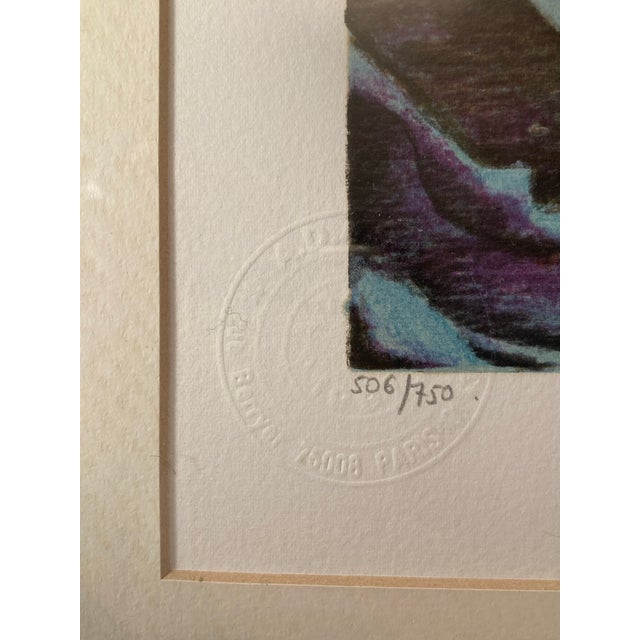 Mid 20th Century Mid 20th Century Lithographic Technique Reproduction of an Original Work by Marc Chagall. Name: Le Bouquet Et Le Village Bleu Year: For Sale - Image 5 of 12