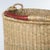 African Natural Bolga Hamper Basket With Leather Handles - Medium For Sale - Image 3 of 7