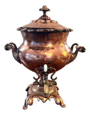 Large Antique Victorian Copper Samovar, 1860