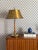 Monumental Table Lamp in Brushed Brass and Mahogany by Harald Notini for Böhlmarks, 1950 For Sale - Image 10 of 13