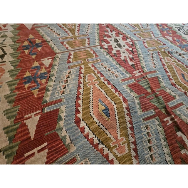 Large Vintage Hand-Knotted Anatolian Kilim, 1970s For Sale - Image 11 of 12