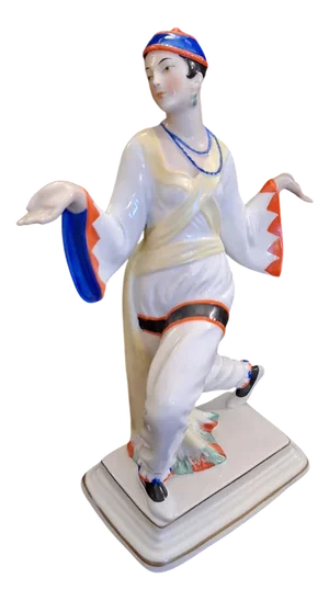 Art Deco German Expressive Dancer Figurine by Katzhütte, 1930s