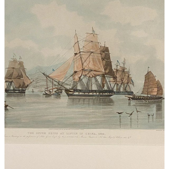 Nautical Vintage Hand-Colored Nautical Engraving, Circa 1920 For Sale - Image 3 of 6