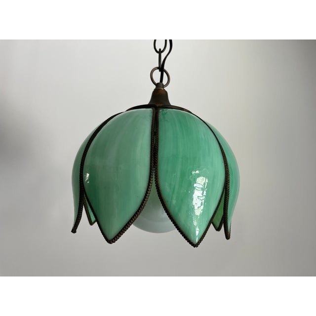 Early 20th Century Mint Green Lotus Light, C1960 For Sale - Image 5 of 11