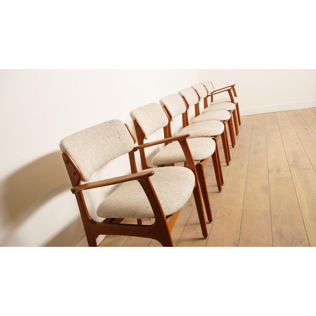 Dining Chairs in Teak by Erik Buch, Set of 6 For Sale - Image 4 of 14