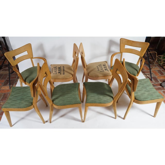 Heywood-Wakefield Vintage Heywood Wakefield "Dog Bone" Dining Chairs Set of 8 For Sale - Image 4 of 9