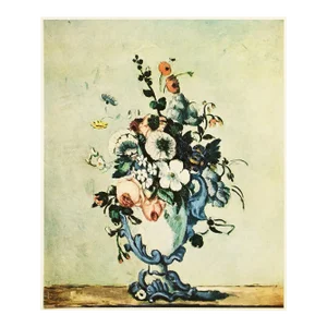 1956 After Cezanne "Vase of Flowers", Vintage Full-Color Print