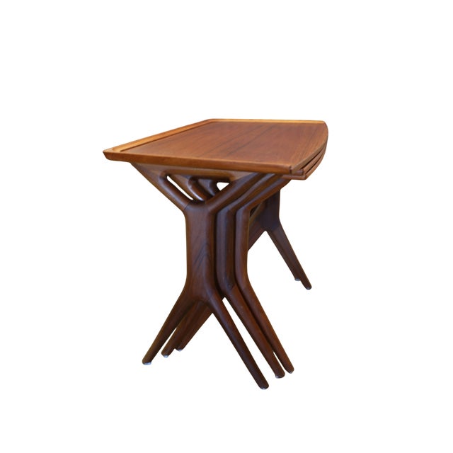 CFC Silkeborg Teak Desks by Johannes Andersen for CFC Silkeborg, 1960s, Set of 3 For Sale - Image 4 of 18