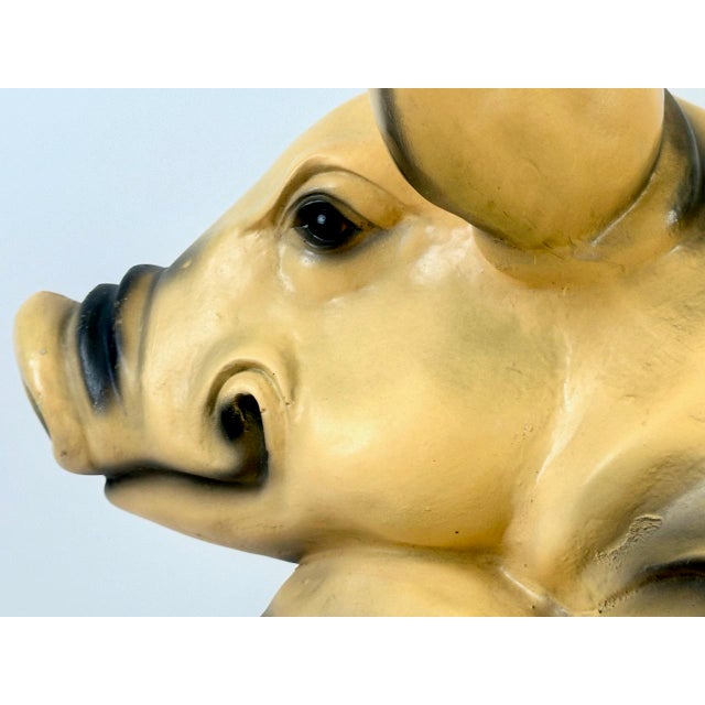 Large Vintage Resin Garden Pig Figure, 1980s For Sale - Image 10 of 14