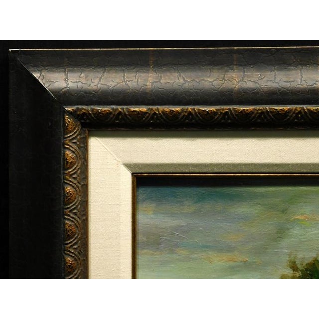 Dennis Sheehan "Dry Creek Sunset" Oil on Canvas Hand Signed Landscape Framed For Sale - Image 4 of 4