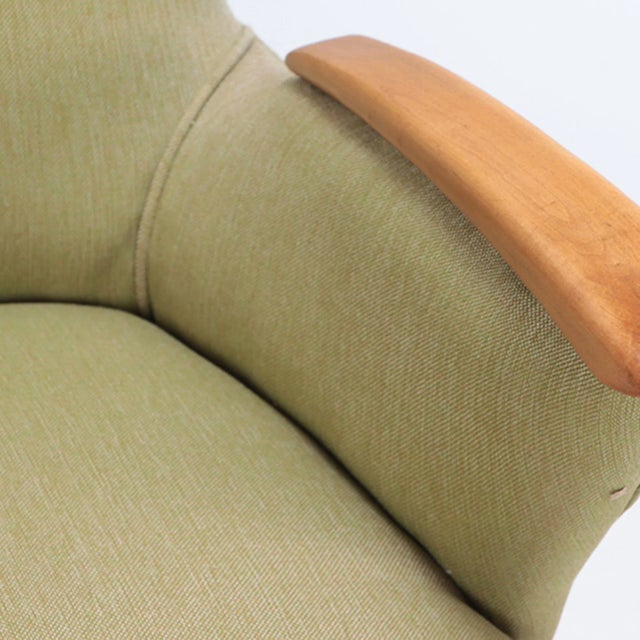 Restored Danish Armchairs With Rolled Arms. Circa 1950 . A Pair For Sale - Image 4 of 12