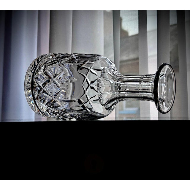 Glass Vintage Crystal Decanter in Ashford Pattern from Stuart, 1970s For Sale - Image 7 of 17