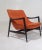 Mid-Century Modern Mid-Century Modern Orange Chenille Lounge Chair For Sale - Image 3 of 4