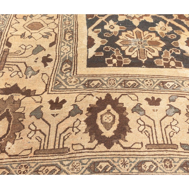 Persian Antique Persian Sultanabad Botanic Hand Knotted Wool Rug For Sale - Image 3 of 9