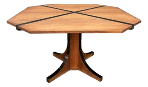 Extendable Walnut Dining Table by John Kapel