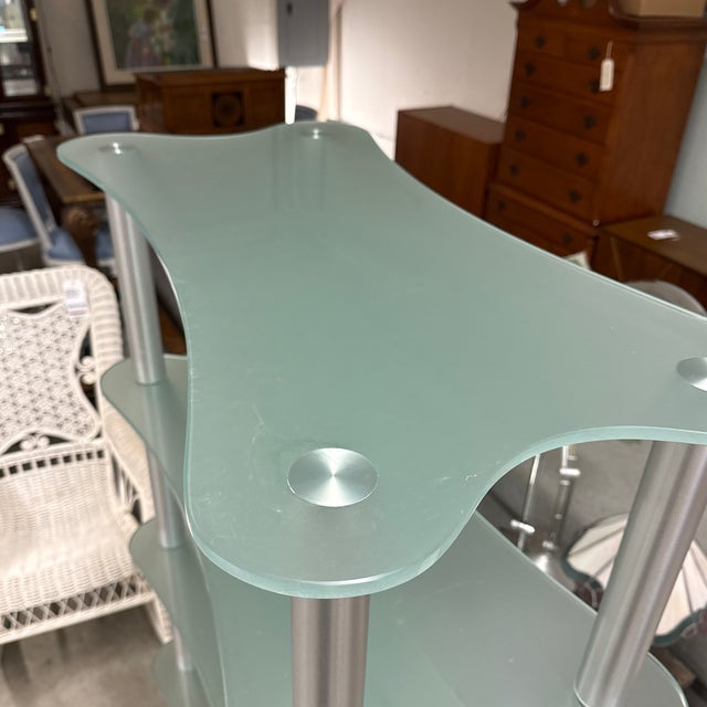 Gallotti & Radice Late 20th Century Glass Shelving Cart For Sale - Image 12 of 12