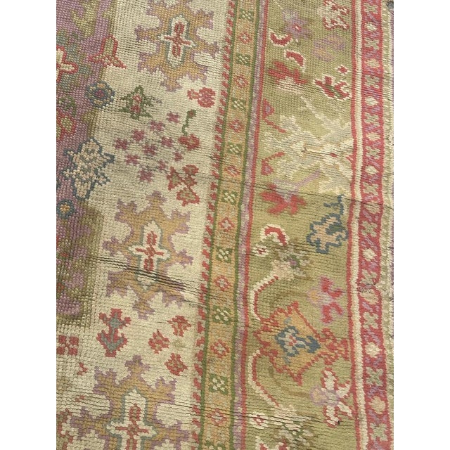 Turkish Ghyordes Oushak Rug, 1890s For Sale - Image 15 of 18