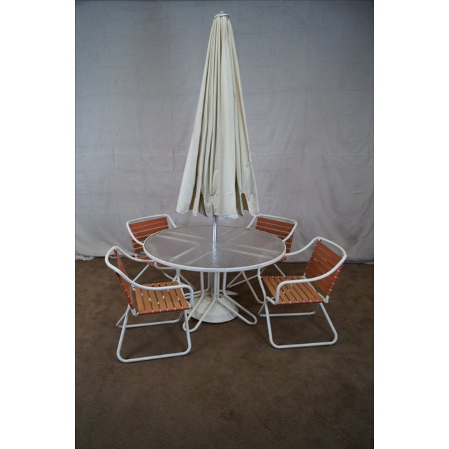 Brown Jordan MidCentury Aluminum Patio Set Chairish