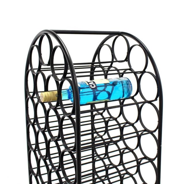 tall metal wine rack