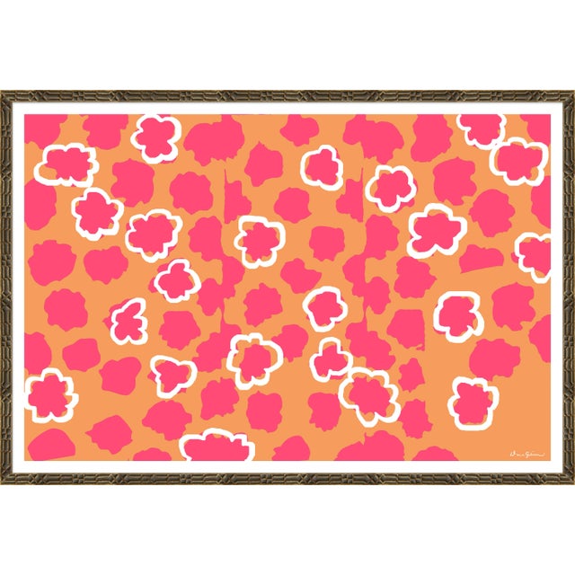 Contemporary Watermark in Jaune By Dana Gibson, Framed Art Print For Sale - Image 3 of 3