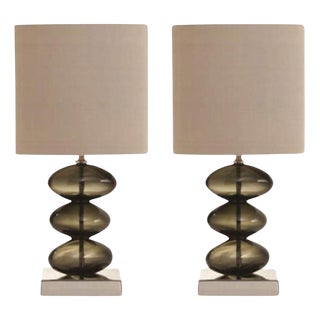 Blown Glass Table Lamps by Dimore Di Lucia Valzelli, Set of 2 For Sale
