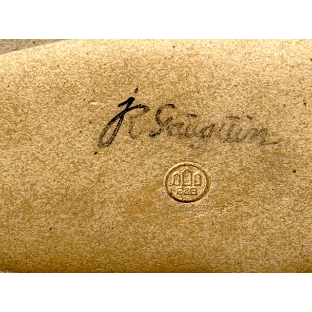 Cream Jean René Gauguin “Havtyren” / 'Sea Bull' Sculpture for Bing & Grøndahl, Denmark For Sale - Image 8 of 18