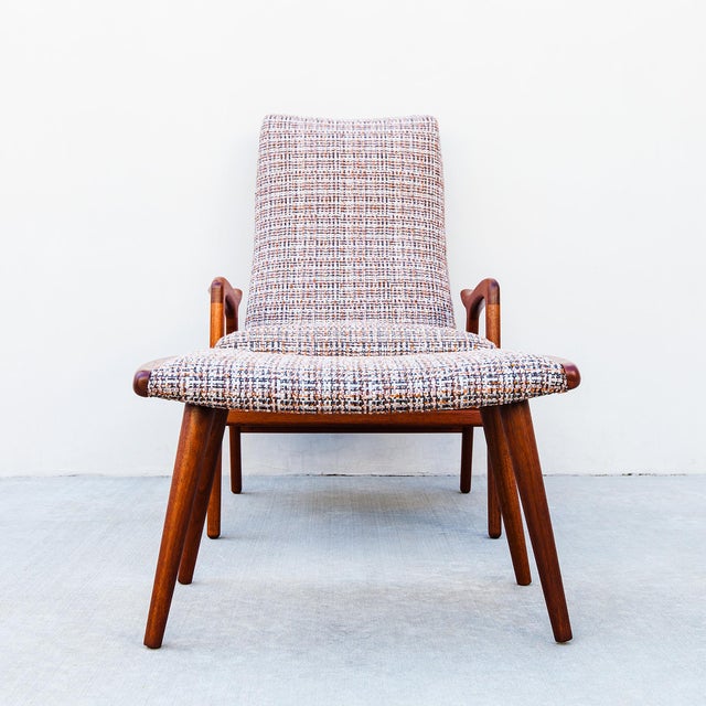 1960s Scandinavian Mid Century Solid Teak "Mingo" Lounge Chair With Ottoman For Sale - Image 14 of 16