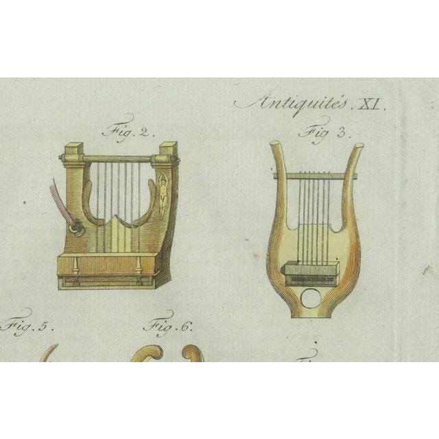 Bertuch, Ancient Greek and Roman Lyres, 1802, Engraving For Sale - Image 4 of 11